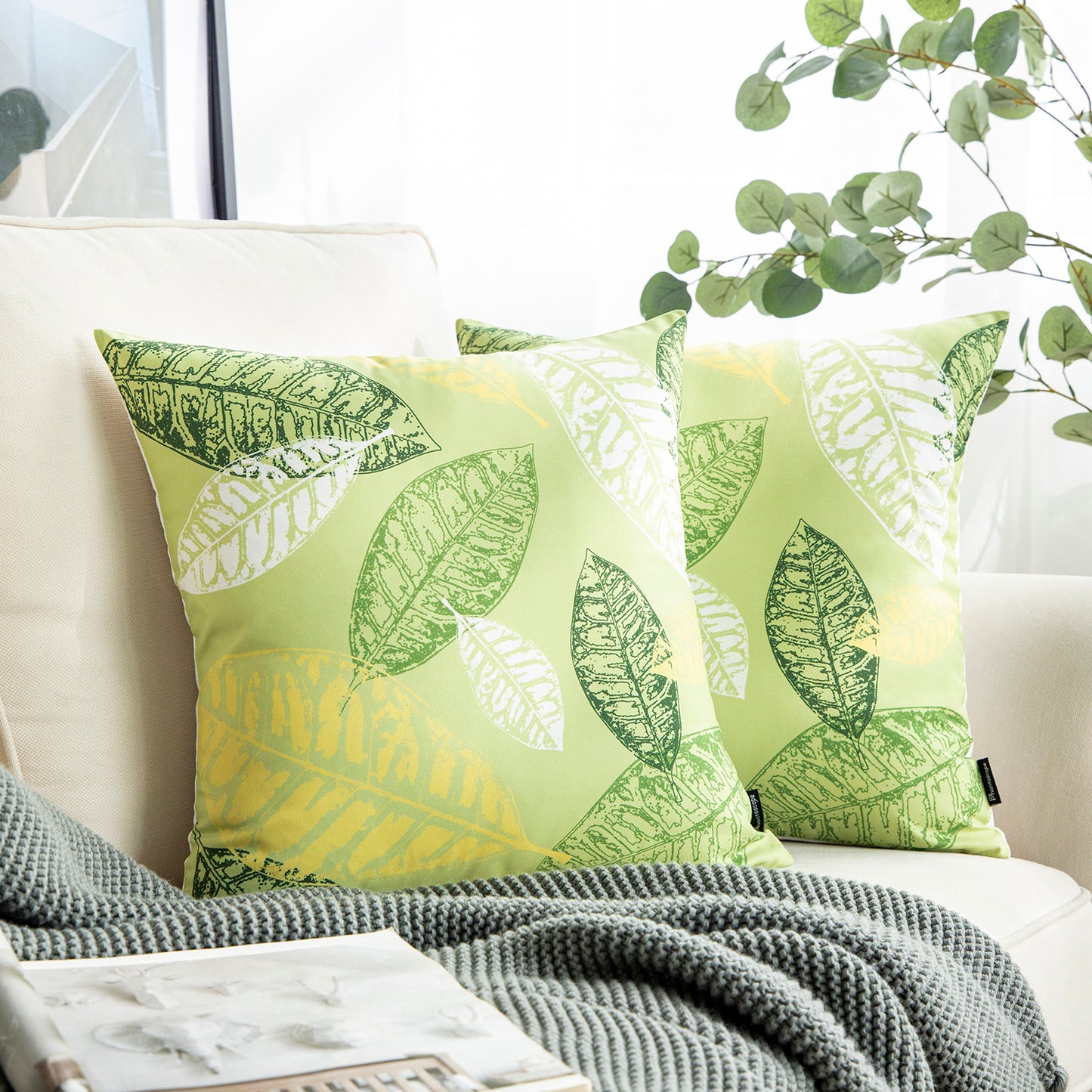 New Living Series Square Decorative Throw Pillow Covers, 18" x 18", 1 Pack Of 2