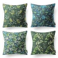 Tropical Series Decorative Throw Pillow Covers, 18" x 18", Set of 4