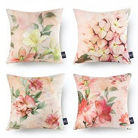 Tropical Series Decorative Throw Pillow Covers, 18" x 18", Set of 4