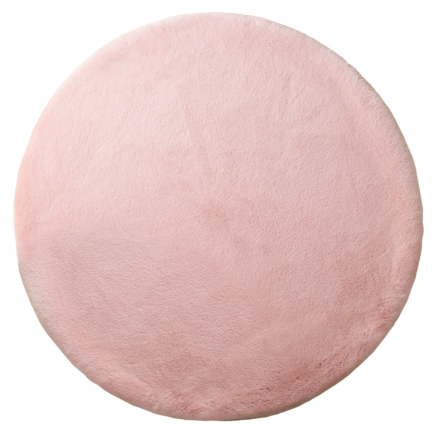 Deluxe Soft Faux Rabbit Fur Collection Round Decorative Home Decor Modern Area Rug, 3*3ft